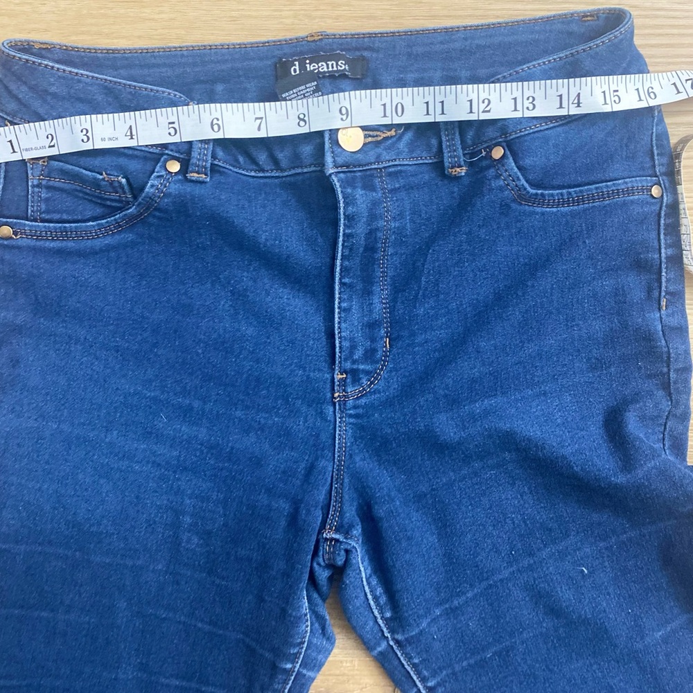 ❤️❤️d.Jean Ultra High Waisted Blue Denim Straight Leg Skinny Stretch Jeans - Picture 6 of 8